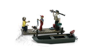 Family Fishing - N Scale - ScenesnNature