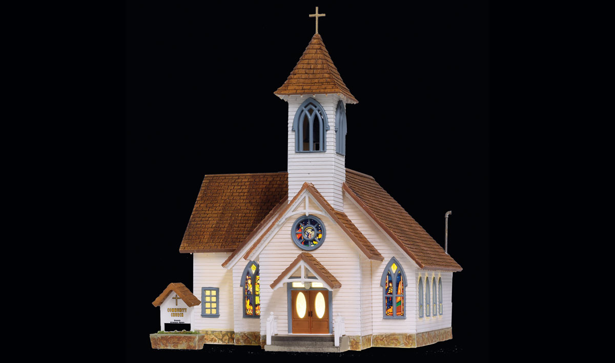 Community Church - HO Scale - ScenesnNature